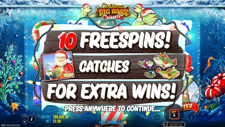 Christmas Big Bass Bonanza Slot - Free Spins Bonus