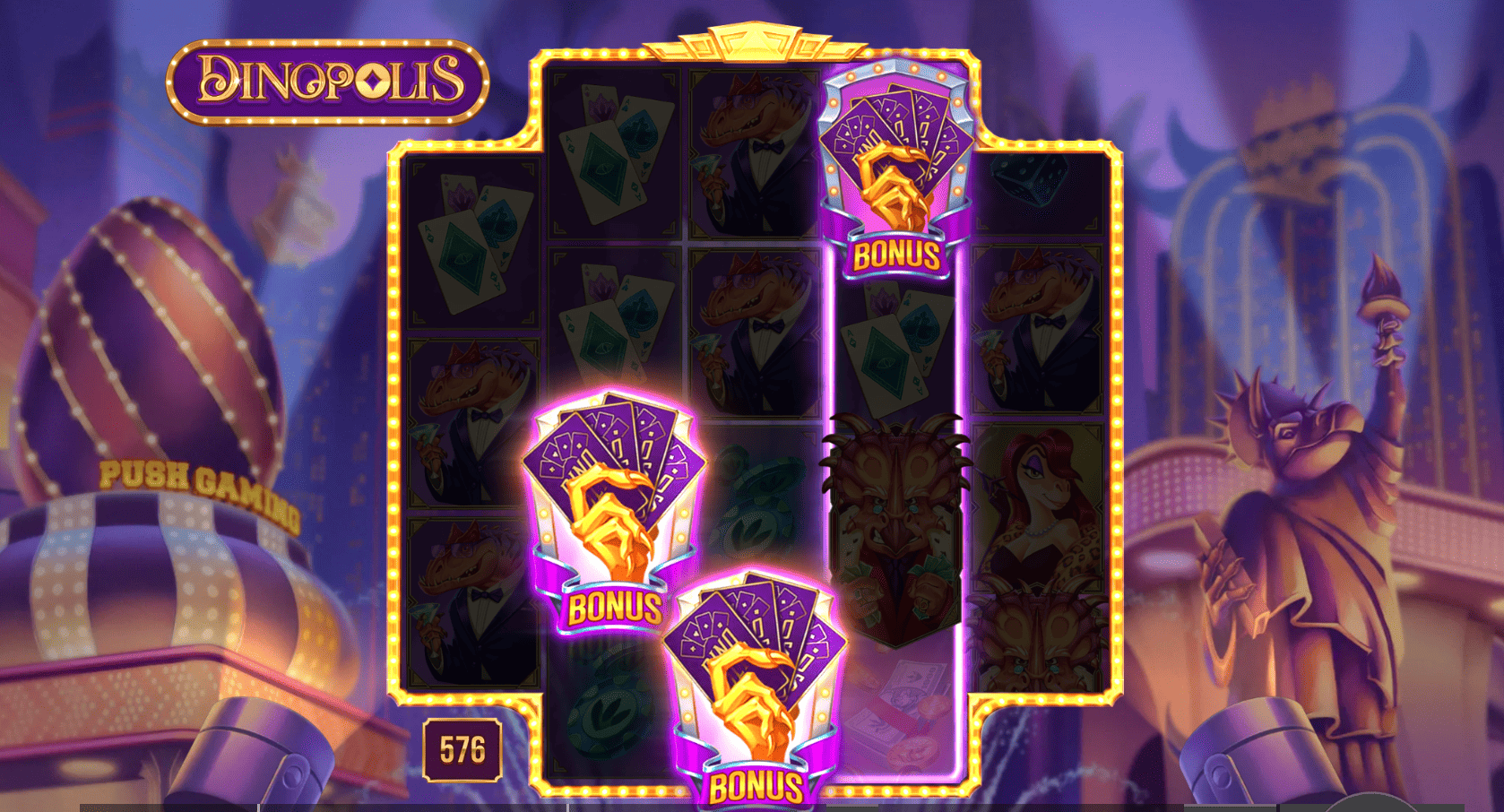 Dino Bonus Feature and Card Pick System