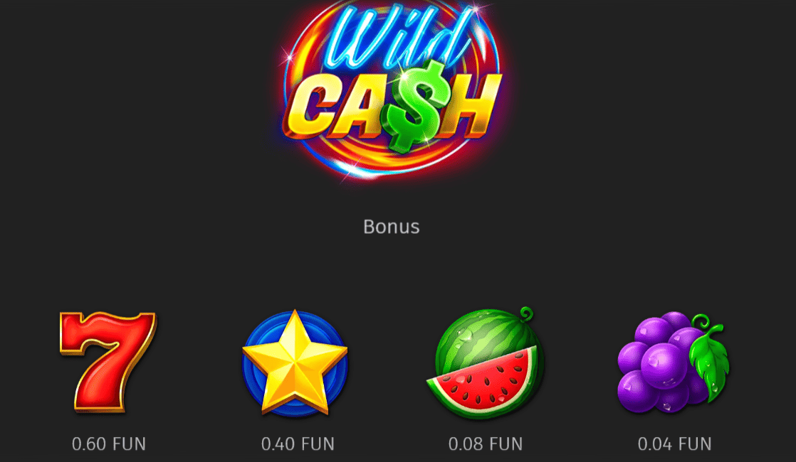 Complete Symbol Paytable